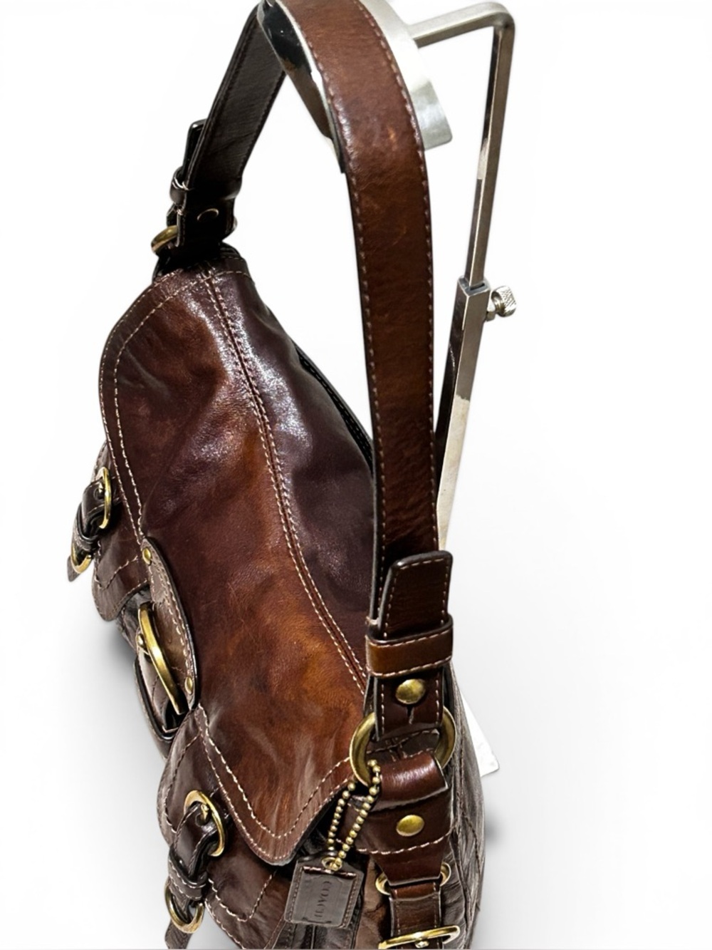 COACH Garcia Legacy Medium Flap Shoulder Bag - Picture 7 of 10